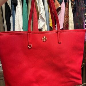 Tory Burch Vibrant Red Tote Bag